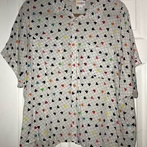 LuLaRoe Amy Dolman Top Large